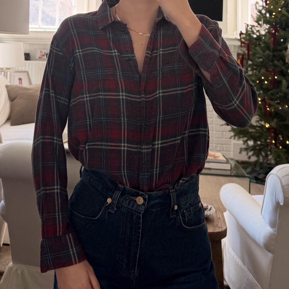 Madewell Red and Blue Plaid Shirt